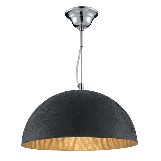 Read more about Anishi black metal pendant with gold burnish inside finish