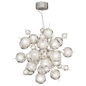 Photo of Molecule chrome 12 light pendant with chrome balls