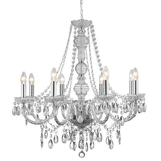 Photo of Marie therese 8 lamp clear chandelier ceiling light