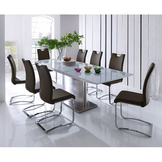 Glass Dining Table And 8 Chairs Sets Uk Furniture In Fashion