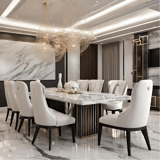8 Seater Marble Dining Table Sets UK