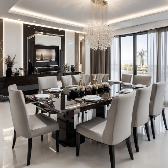 Modern 8 Seater Wooden Dining Table Sets UK Sale