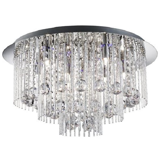 Read more about Beatrix chrome blue led ceiling light with crystal drops