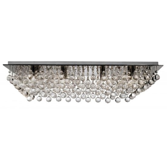 Photo of Hanna 8 lamp chrome finish semi flush ceiling light