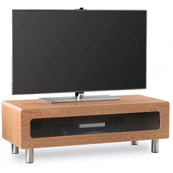 Ambri Light Oak Finish Plasma TV Stand With Drawer 22015