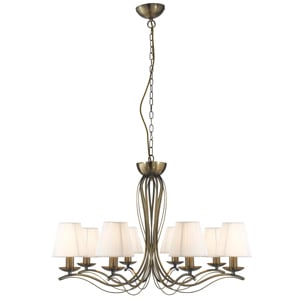 Photo of Andrettie antique brass 8 light ceiling light