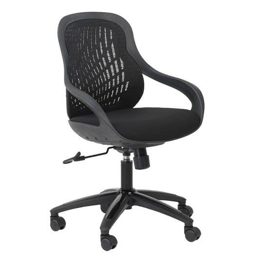 Croft Home And Office Chair In Black With Padded Seat_2