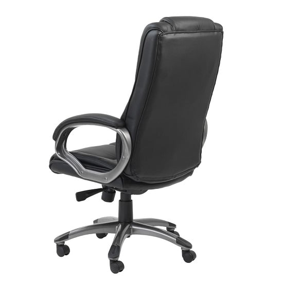 Nobbler Leather Home And Office Chair In Black