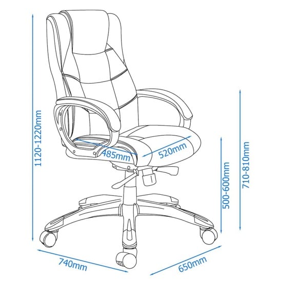 Nobbler Leather Home And Office Chair In Black