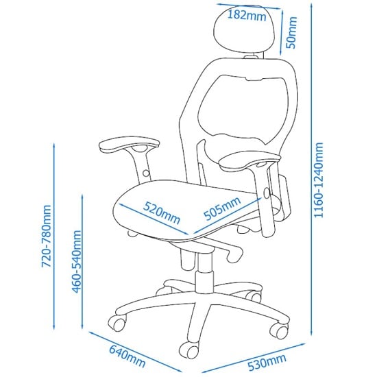 Premix Fabric Home And Office Chair With Chrome Base In Black