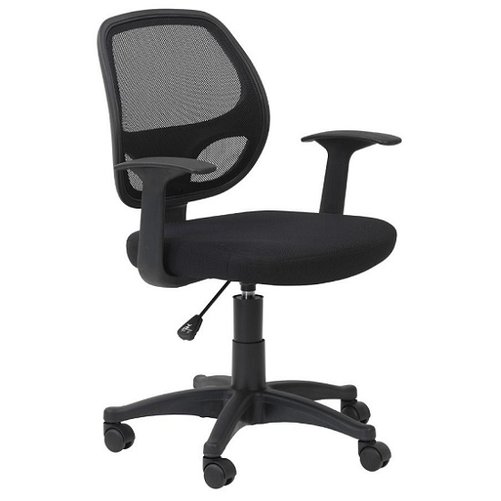 Davis Fabric Home And Office Chair In Black