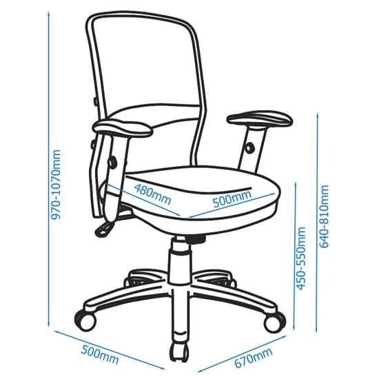 Dion Fabric Home And Office Chair In Black