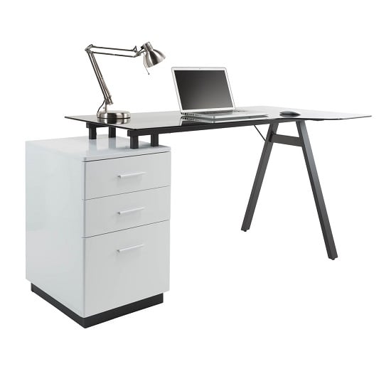 Read more about Cleveland glass computer work station with grey frame