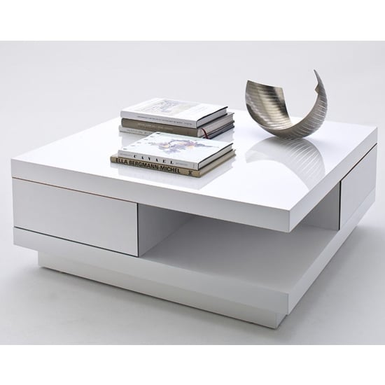 Abbey Storage Coffee Table Gloss White With 2 Pull Out Drawers_4