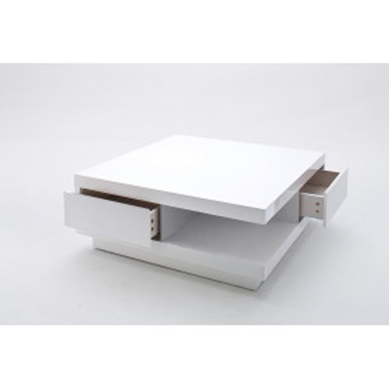 Abbey Storage Coffee Table Gloss White With 2 Pull Out Drawers_5