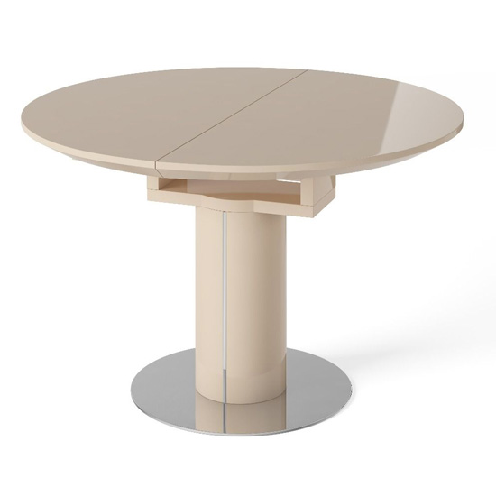 Product photograph of Redruth Extending Dining Table In Cream High Gloss from Furniture in Fashion