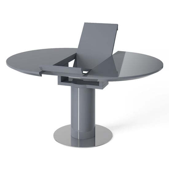 Redruth Extending Dining Table In Grey High Gloss_2