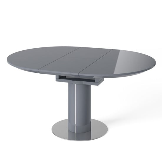 Redruth Extending Dining Table In Grey High Gloss_3