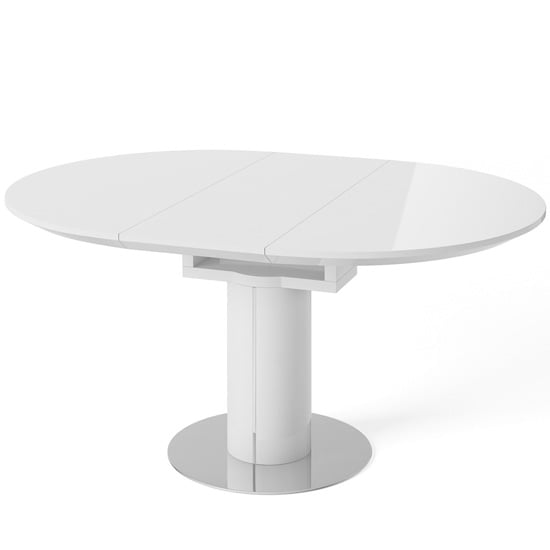 Redruth Extending Dining Table In White High Gloss_3