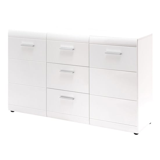 Photo of Adrian sideboard in white with high gloss fronts and 2 doors