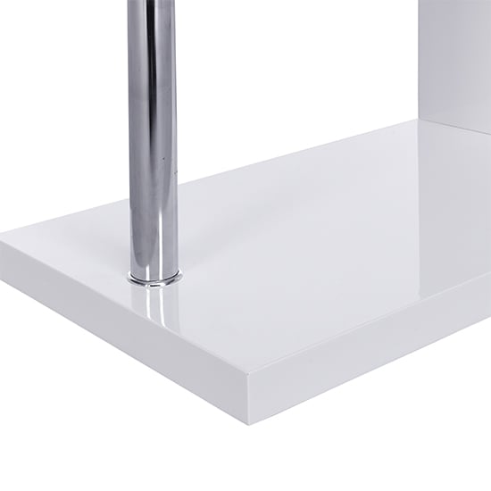 Albania High Gloss 3 Tiers Shelving Unit In White