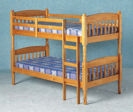 Read more about Abdal old antique pine bunk bed with ladder