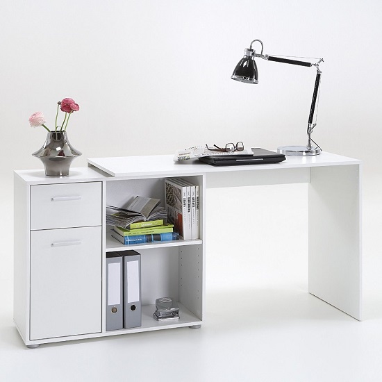 Albea Corner Wooden Computer Desk In White_2