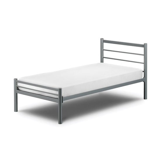 Photo of Accalia metal double bed in aluminium finish