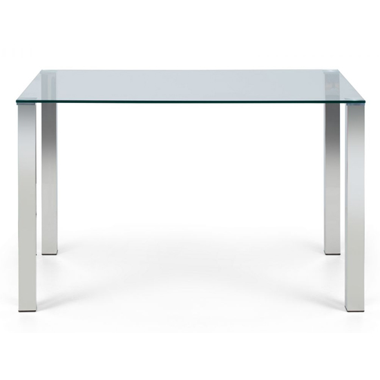 Edith Clear Glass Dining Table With Polished Chrome Legs Furniture in