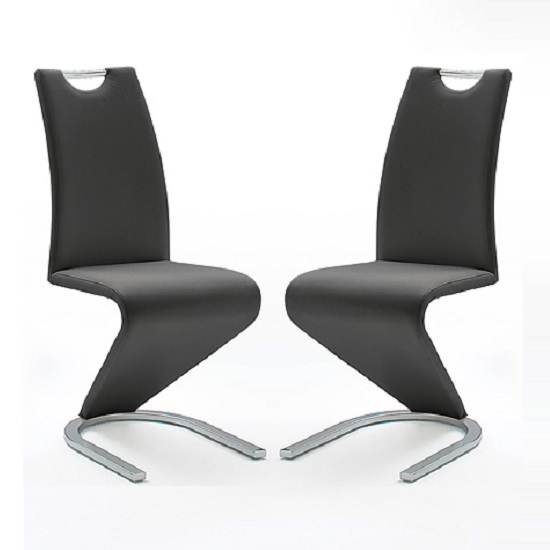 Amado Z Black Faux Leather Dining Chair In A Pair