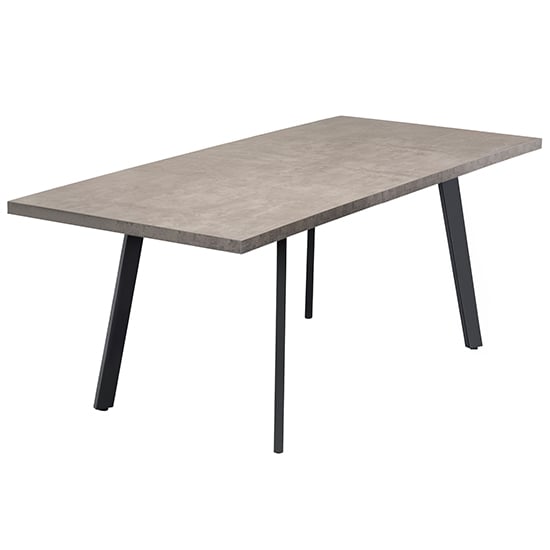 Amalki Extending Wooden Dining Table In Cement Effect_1