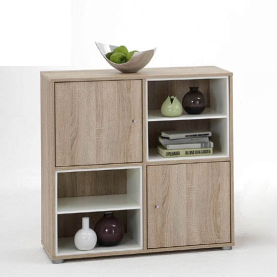 Amilia 1 oak white chestS - How To Furnish Any Interior With Stylish Wooden Sideboards And Bookshelf