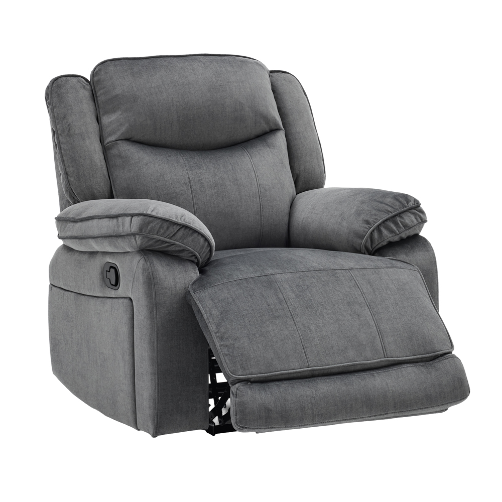 Arvelo Fabric Manual Recliner Sofa Suite in Grey