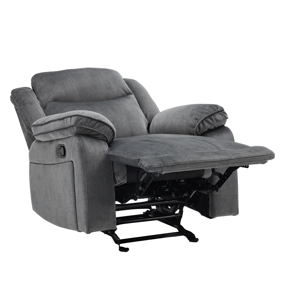 Arvelo Fabric Manual Recliner Sofa Suite in Grey