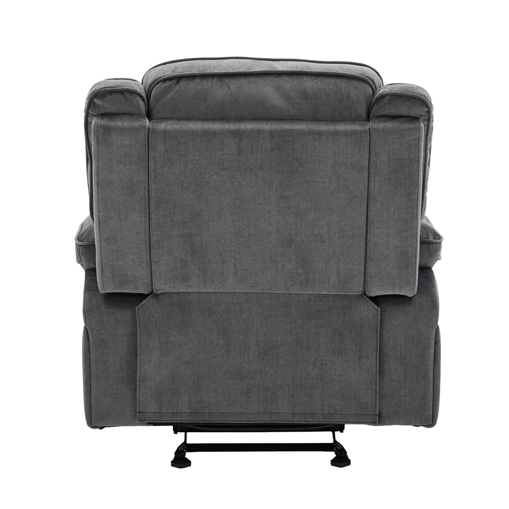 Arvelo Fabric Manual Recliner 1 Seater Sofa in Grey