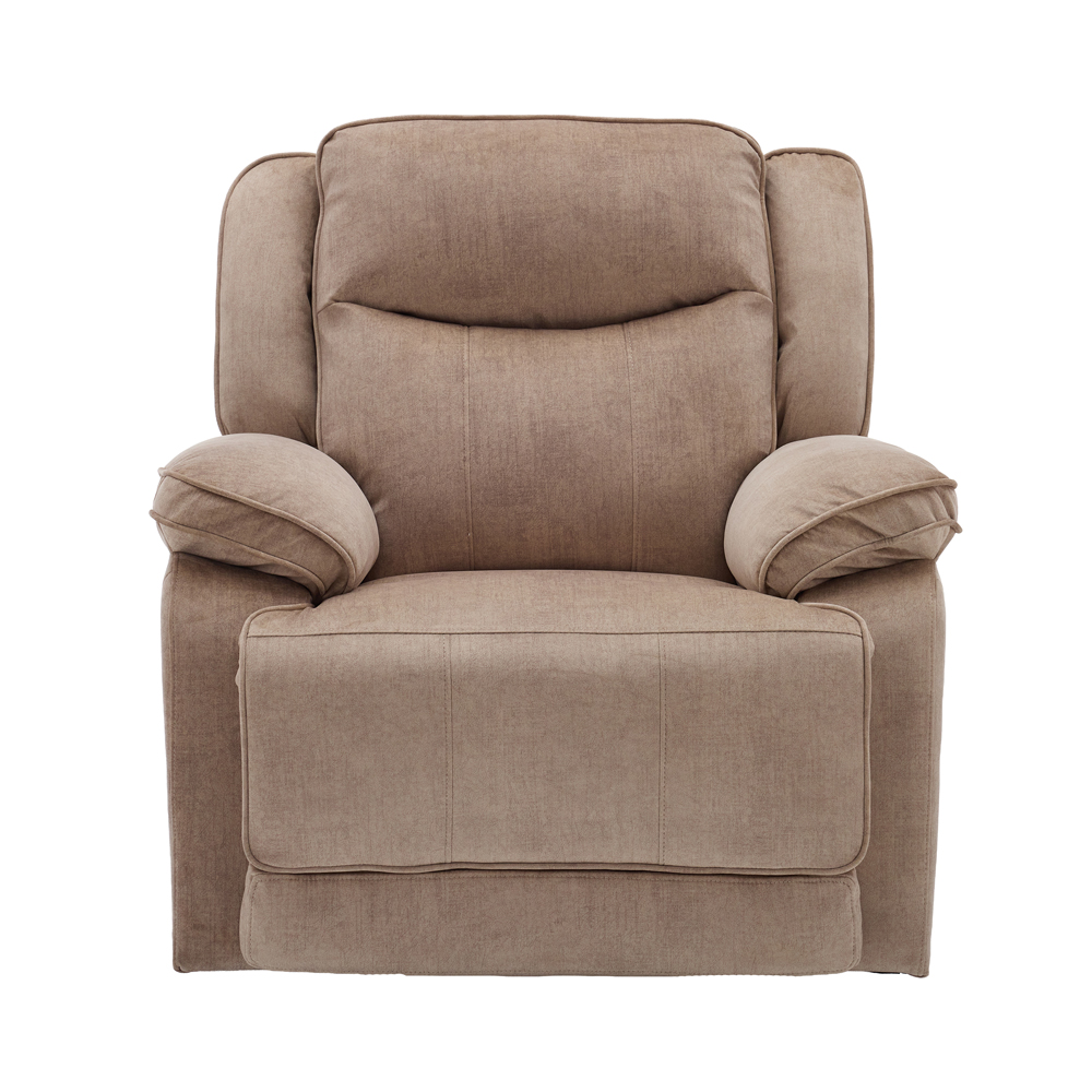 Arvelo Fabric Manual Recliner Sofa Suite in Light Brown