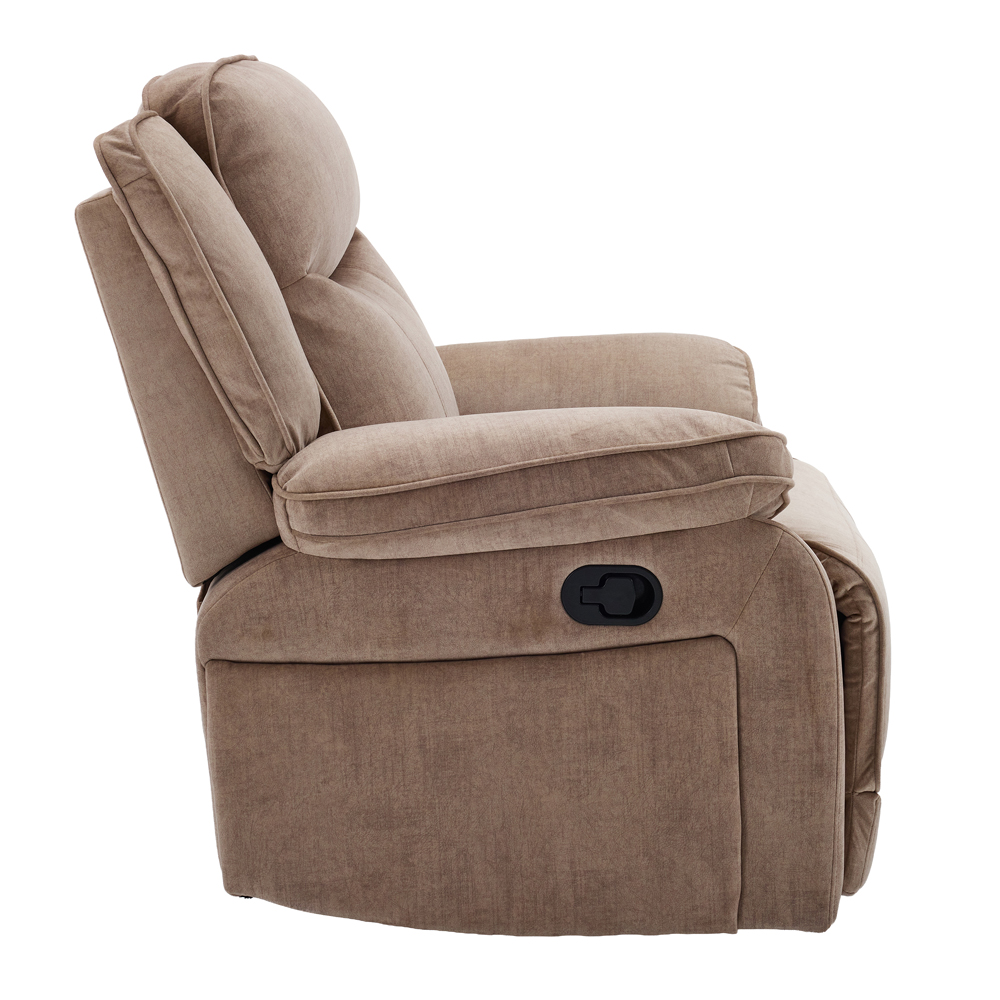 Arvelo Fabric Manual Recliner Sofa Suite in Light Brown