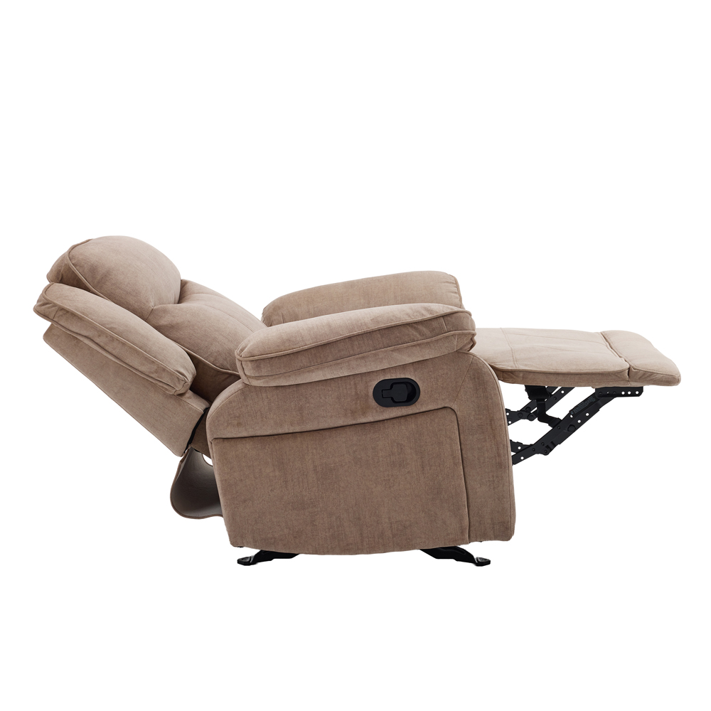 Arvelo Fabric Manual Recliner Sofa Suite in Light Brown