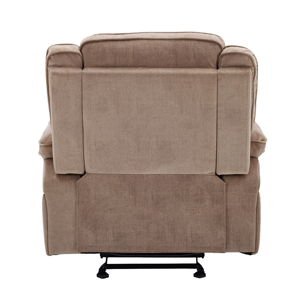 Arvelo Fabric Manual Recliner 1 Seater Sofa in Light Brown