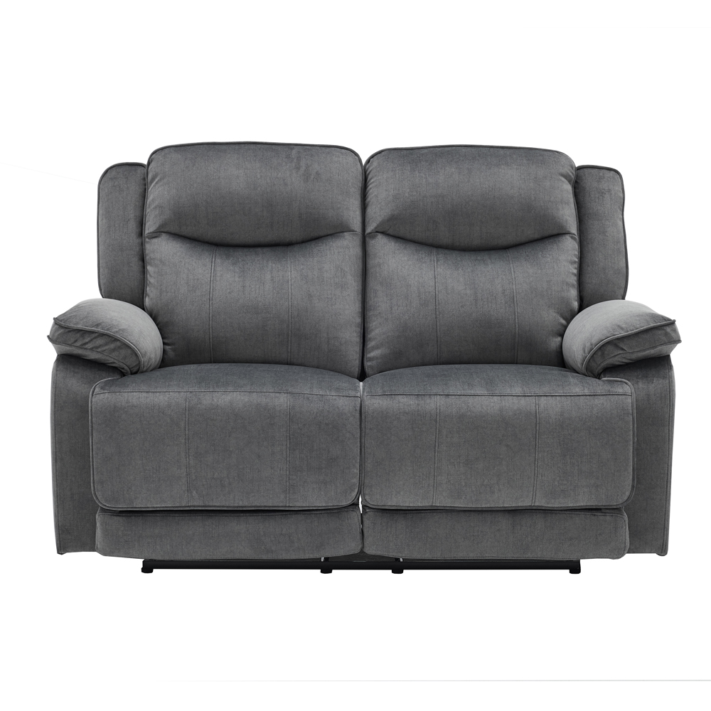 Arvelo Fabric Manual Recliner 2 Seater Sofa in Grey