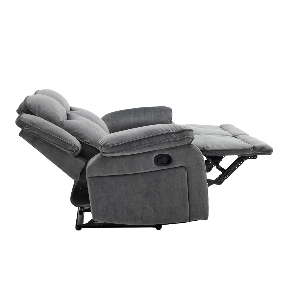Arvelo Fabric Manual Recliner 2 Seater Sofa in Grey