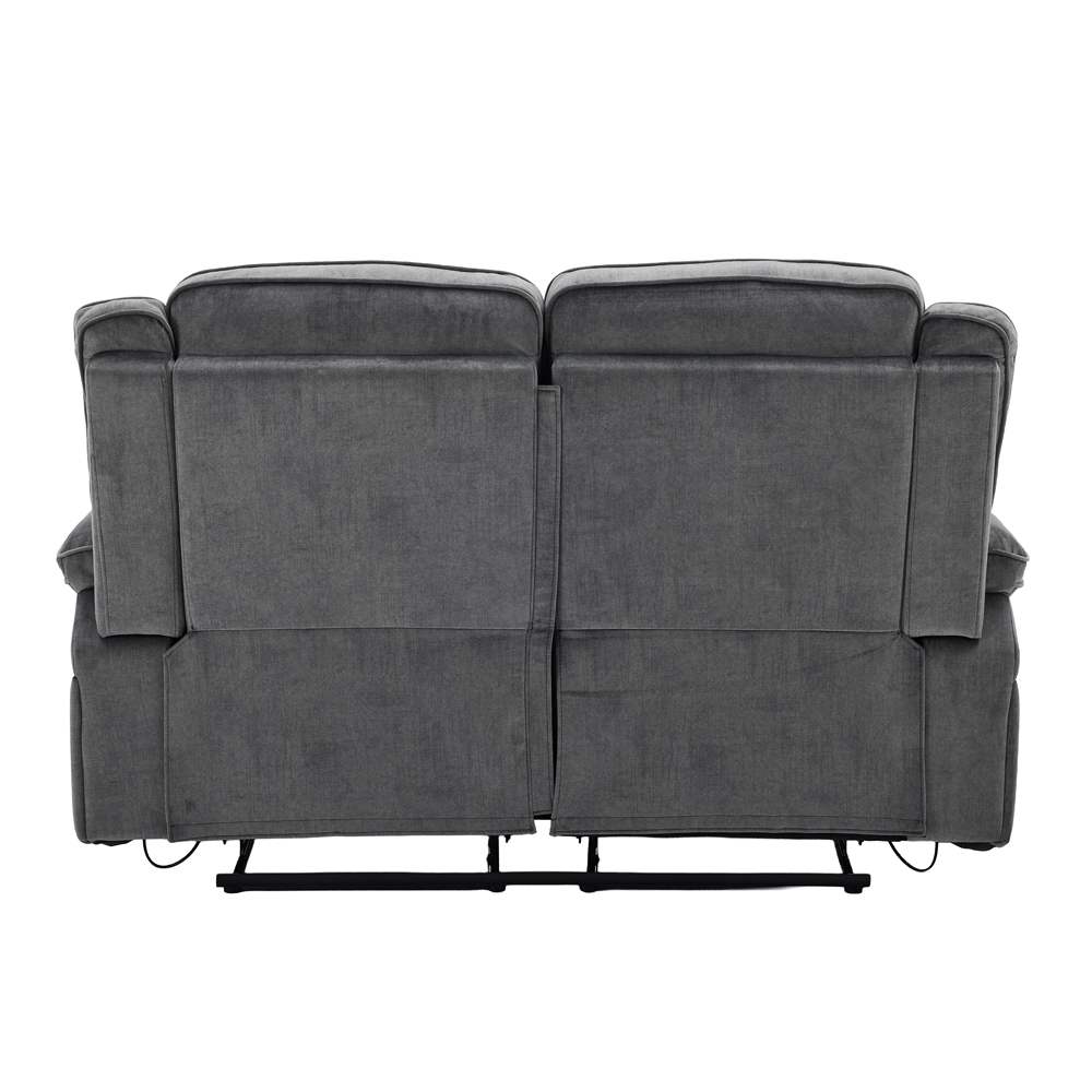 Arvelo Fabric Manual Recliner 2 Seater Sofa in Grey