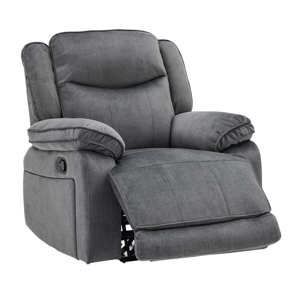 Arvelo Fabric Manual Recliner 3+1+1 Seater Sofa Set in Grey