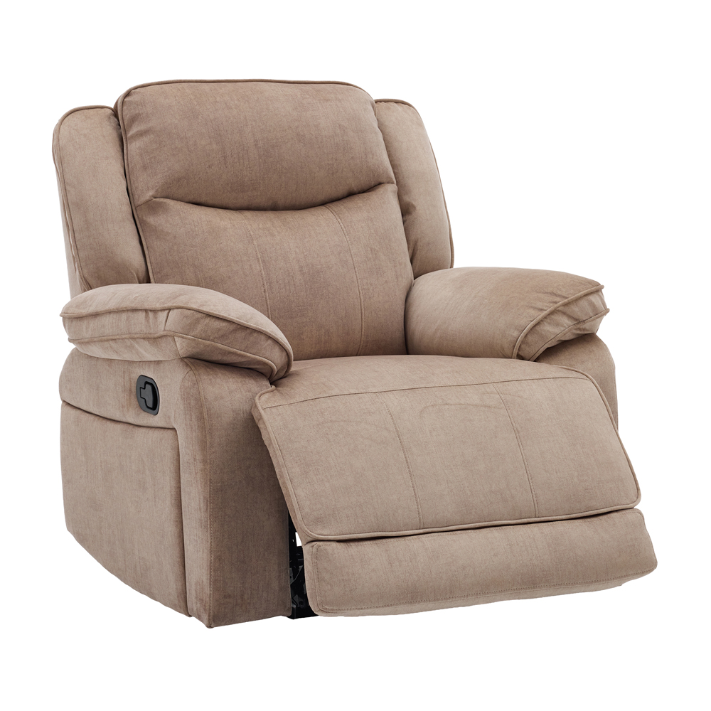 Arvelo Fabric Manual Recliner 3+1+1 Seater Sofa Set in Light Brown