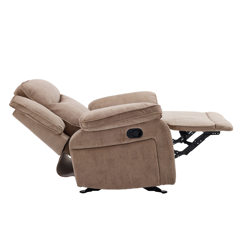 Arvelo Fabric Manual Recliner 3+1+1 Seater Sofa Set in Light Brown
