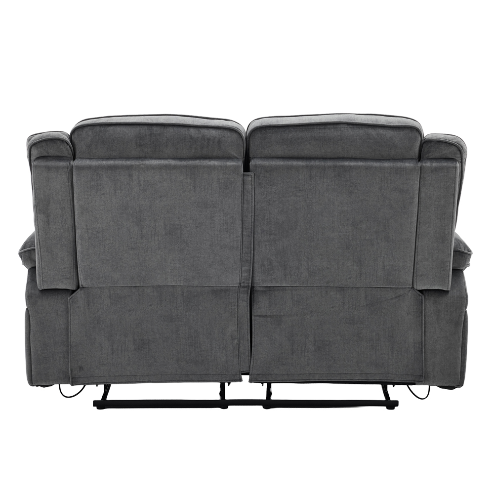 Arvelo Fabric Manual Recliner 3+2 Seater Sofa Set in Grey