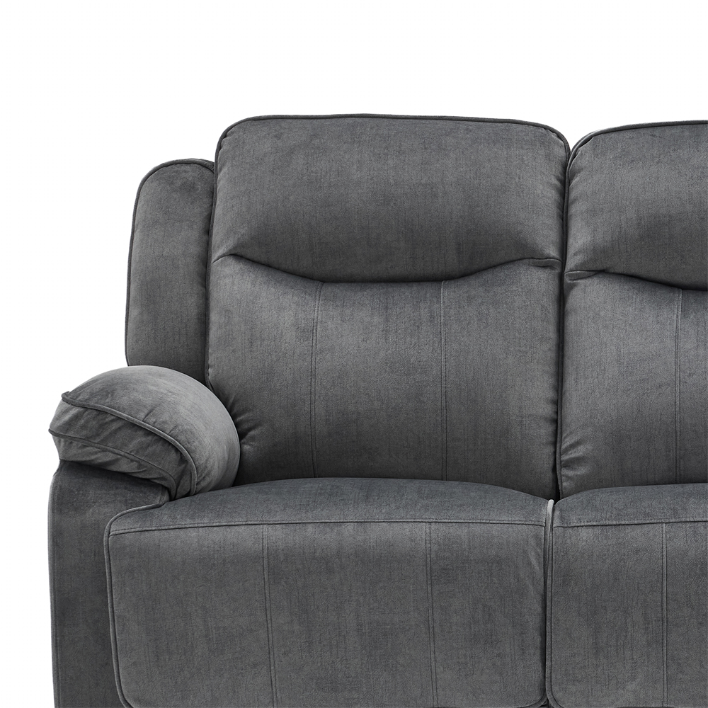 Arvelo Fabric Manual Recliner 3+2 Seater Sofa Set in Grey
