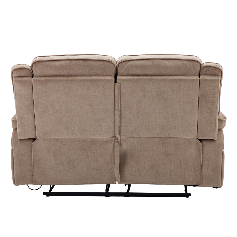 Arvelo Fabric Manual Recliner 3+2 Seater Sofa Set in Light Brown