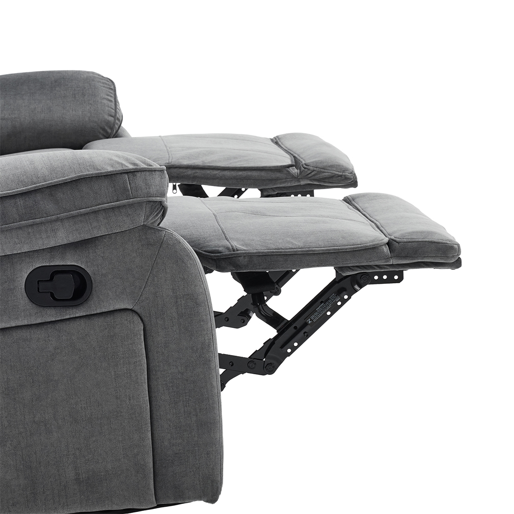 Arvelo Fabric Manual Recliner Sofa Suite in Grey