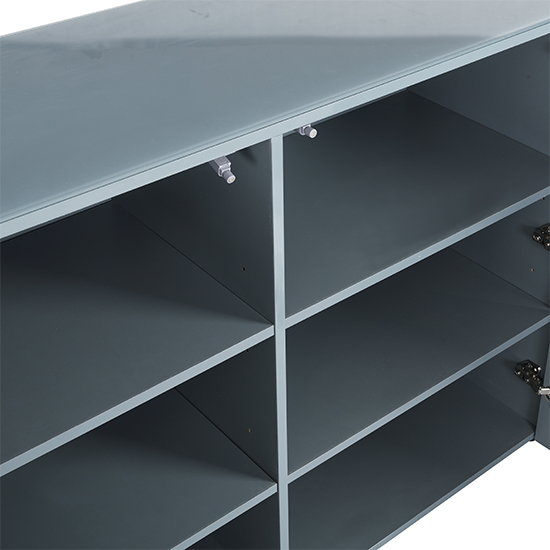 Aspen High Gloss Sideboard With 3 Doors In Grey_8